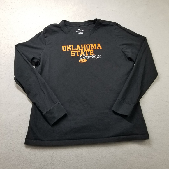 Oklahoma State Cowboys Nike OSU T-Shirt Womens Size L Black Long Sleeve - Picture 1 of 8